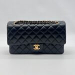 Chanel Medium Classic D Flap Lambskin Black GHW
