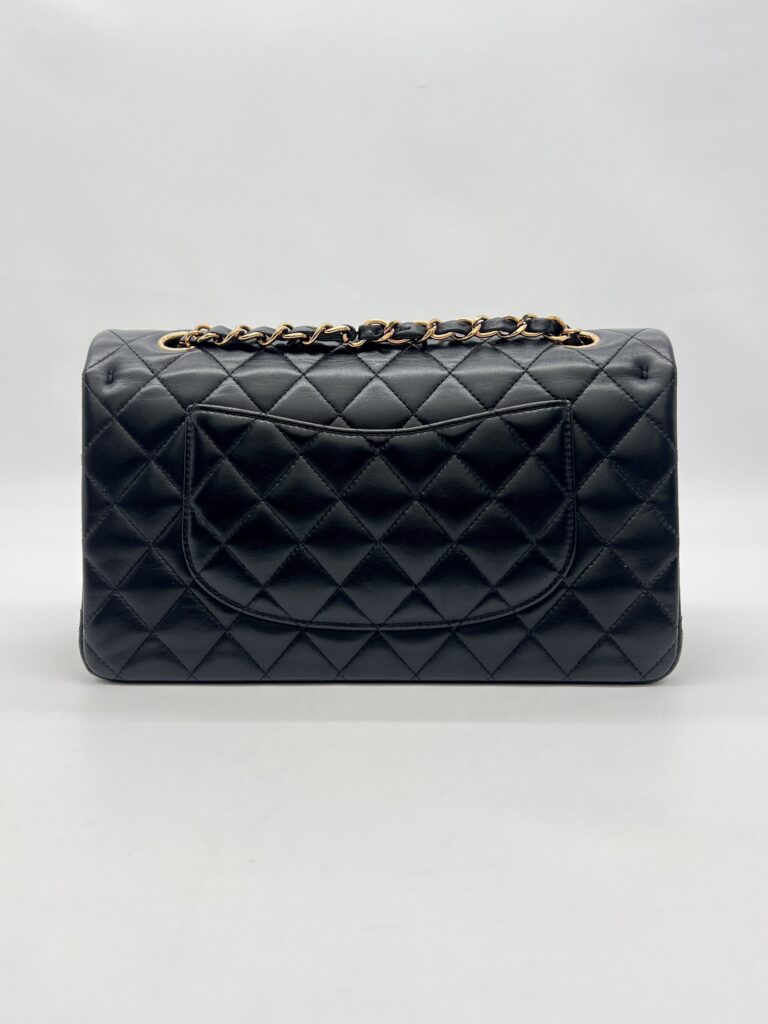Chanel Medium Classic D Flap Lambskin Black GHW