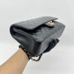 Chanel Medium Classic D Flap Lambskin Black GHW