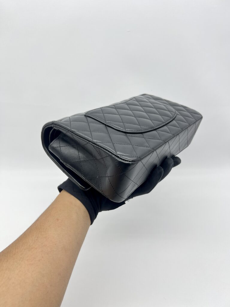 Chanel Medium Classic D Flap Lambskin Black GHW