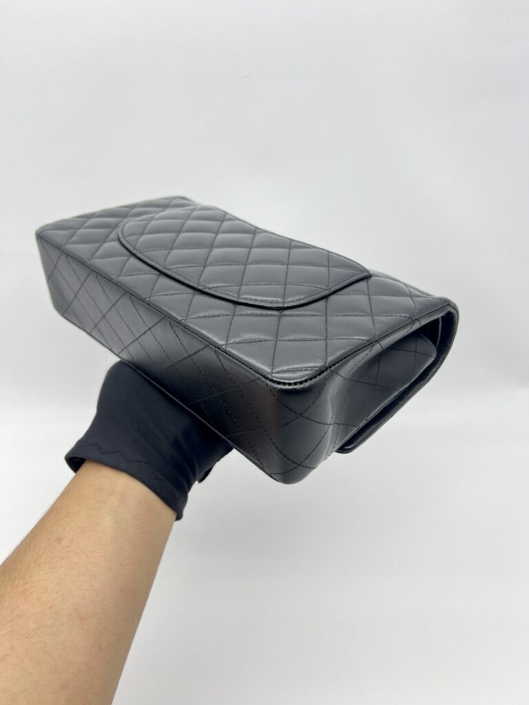 Chanel Medium Classic D Flap Lambskin Black GHW