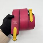 Louis Vuitton Strap Epi Noir Hot Pink SHW