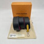 Louis Vuitton Strap Epi Noir Hot Pink SHW