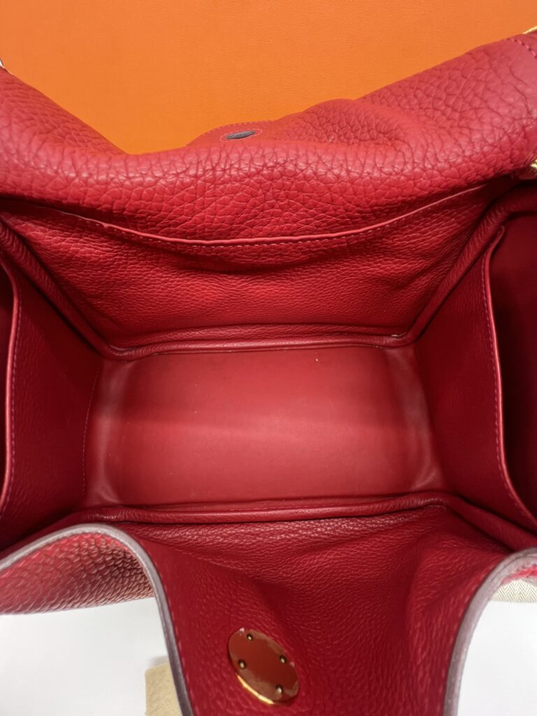 Hermes Lindy 26 Clemence Rouge Garance GHW