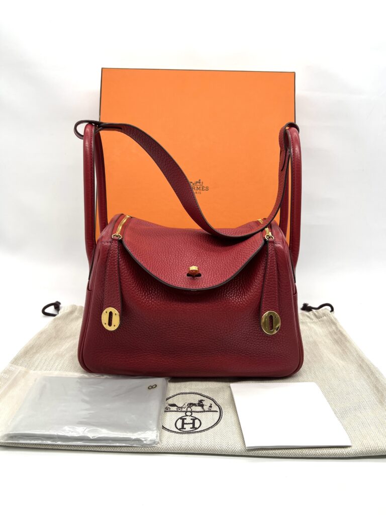 Hermes Lindy 26 Clemence Rouge Garance GHW