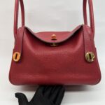 Hermes Lindy 26 Clemence Rouge Garance GHW