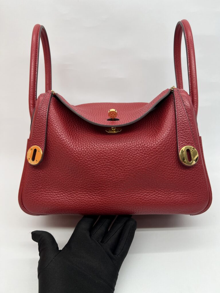 Hermes Lindy 26 Clemence Rouge Garance GHW