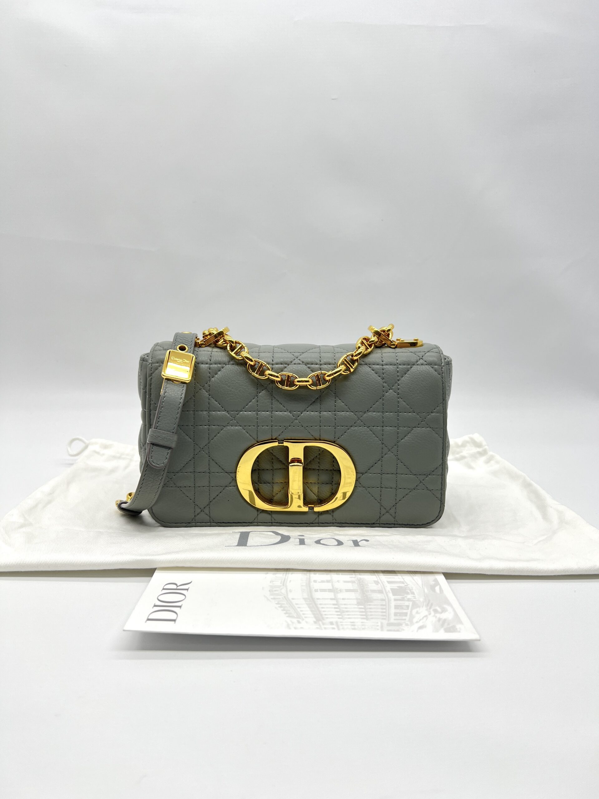 Dior Caro Small Gray GHW