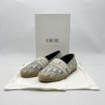 Dior Granville Espadrilles Canvas Grey Stone