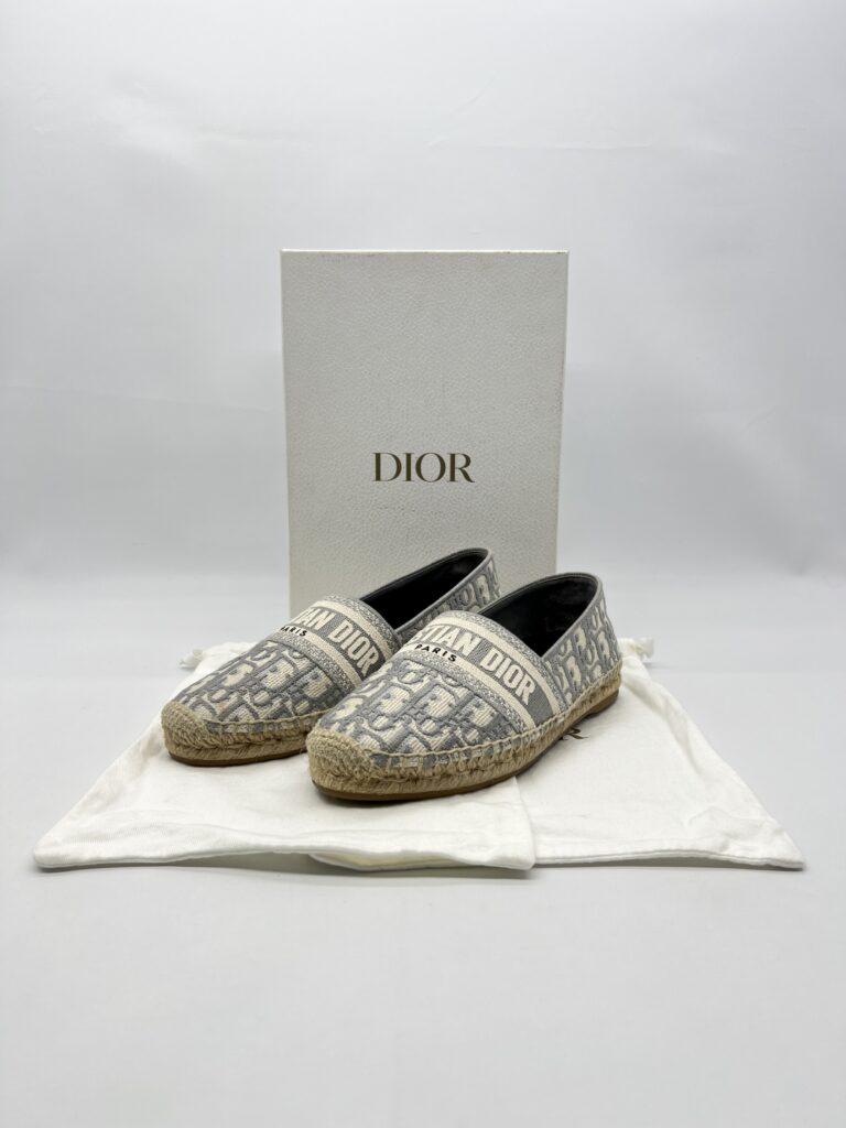 Dior Granville Espadrilles Canvas Grey Stone