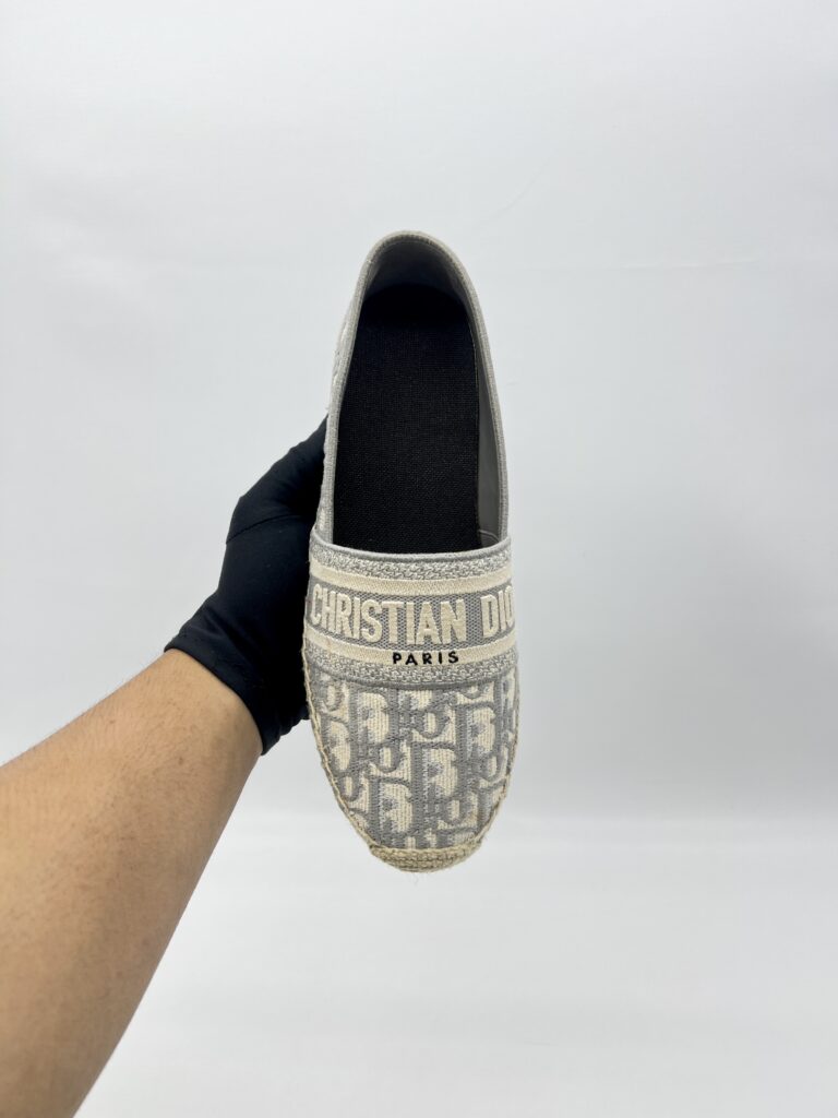 Dior Granville Espadrilles Canvas Grey Stone