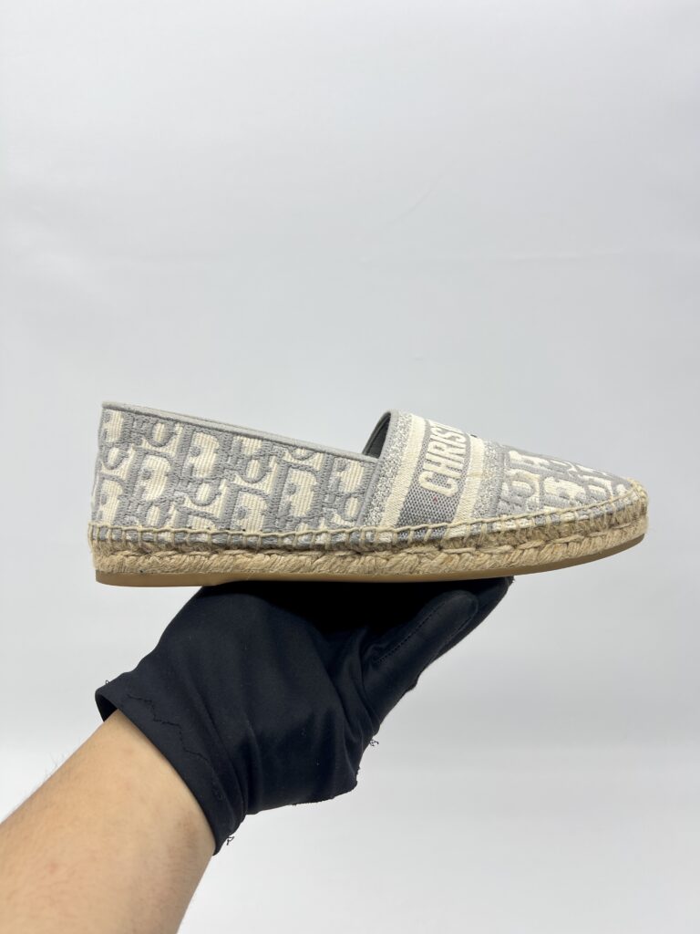 Dior Granville Espadrilles Canvas Grey Stone