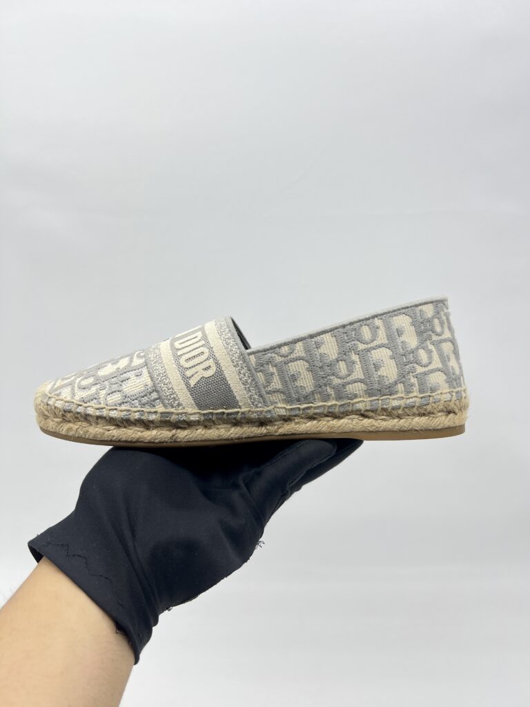 Dior Granville Espadrilles Canvas Grey Stone