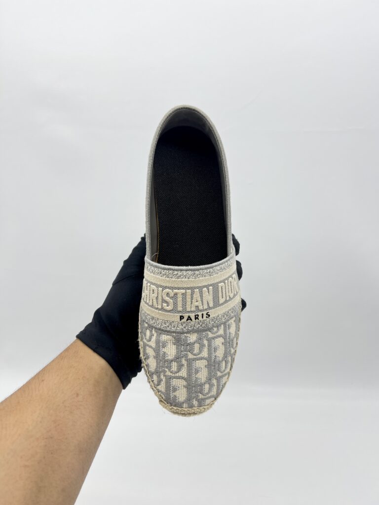 Dior Granville Espadrilles Canvas Grey Stone