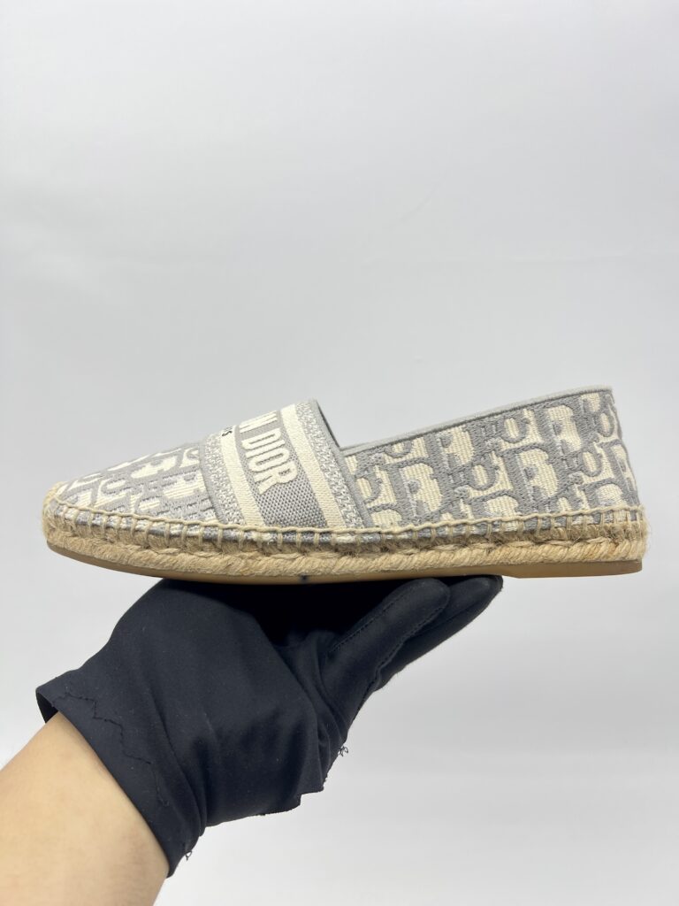 Dior Granville Espadrilles Canvas Grey Stone