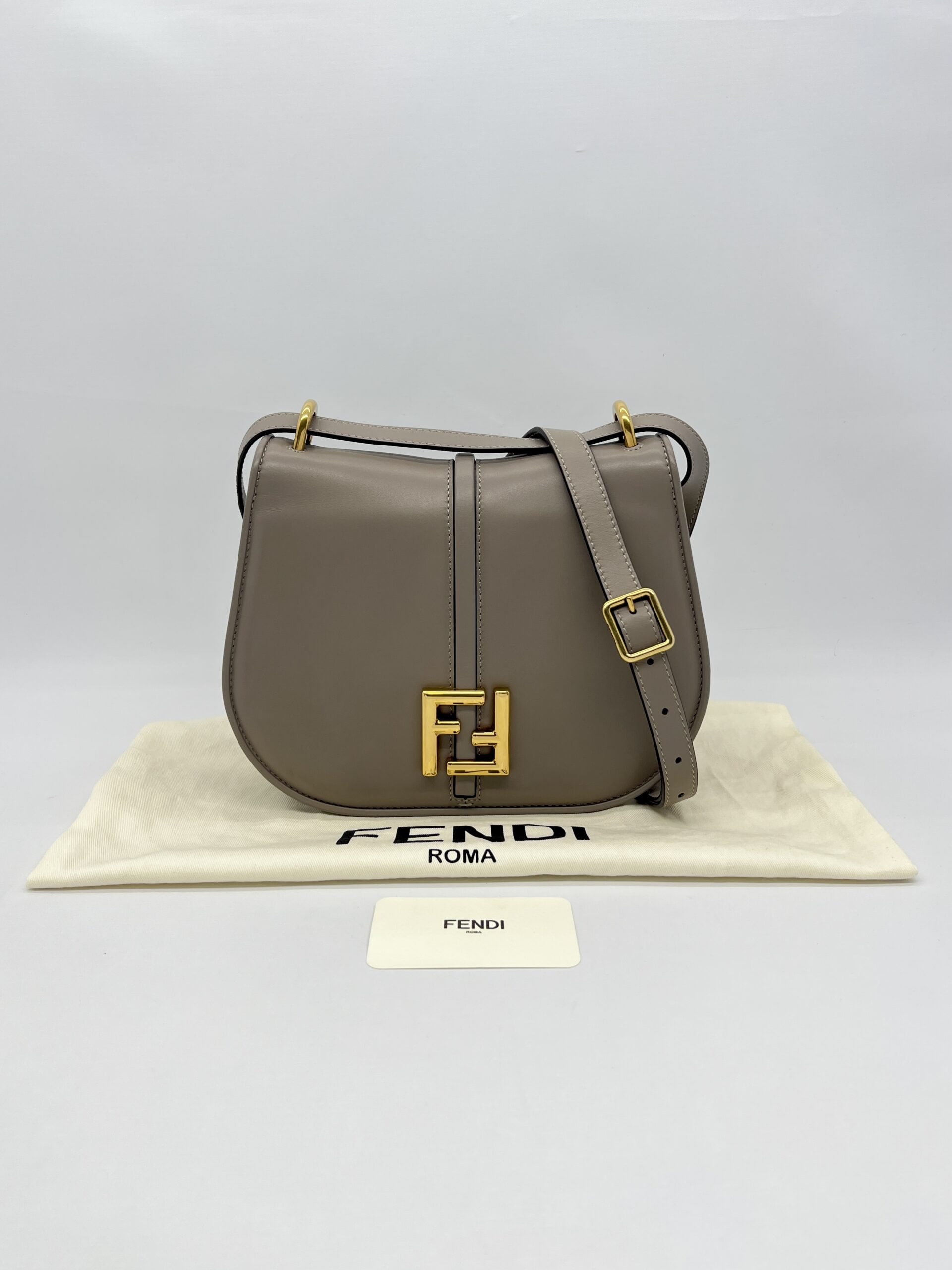 Fendi C’mon Medium Bag Tortora GHW
