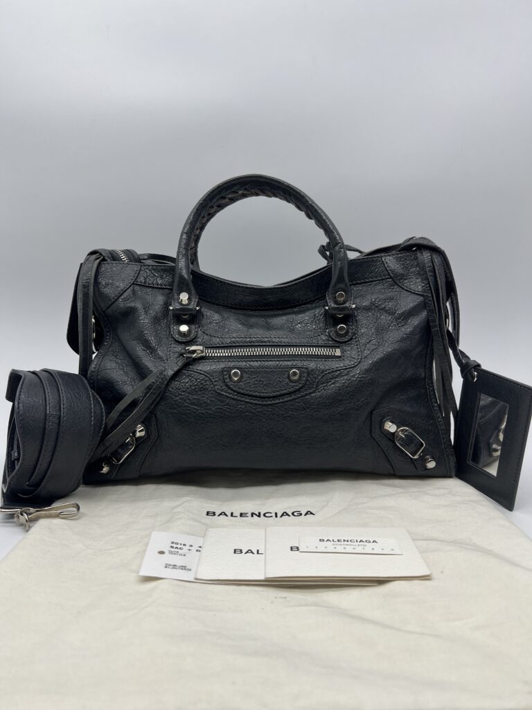 Balenciaga Small Classic City Agneau Dark Grey SHW
