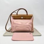 Hermes Herbag 31 Vache Hunter Rose Sakura Gold PHW