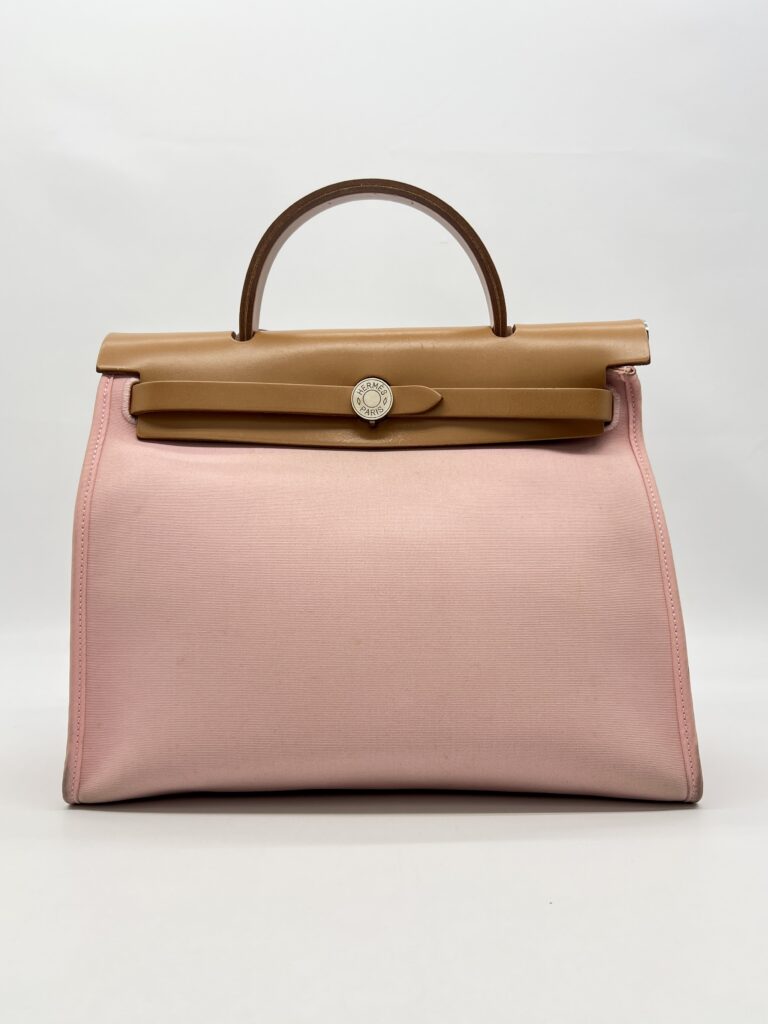 Hermes Herbag 31 Vache Hunter Rose Sakura Gold PHW