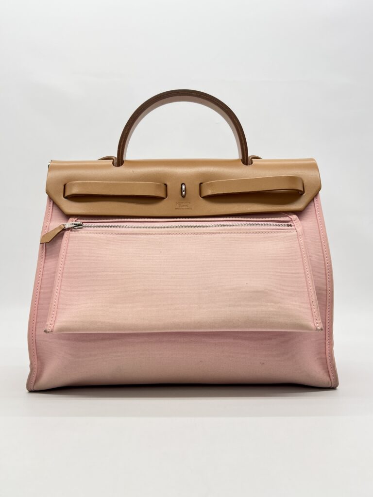 Hermes Herbag 31 Vache Hunter Rose Sakura Gold PHW