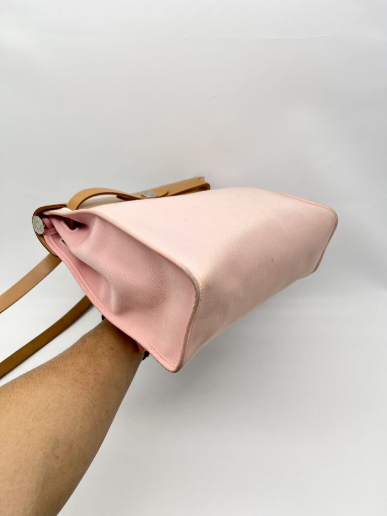 Hermes Herbag 31 Vache Hunter Rose Sakura Gold PHW