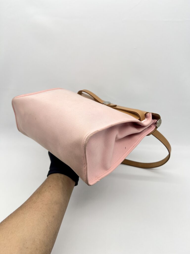 Hermes Herbag 31 Vache Hunter Rose Sakura Gold PHW
