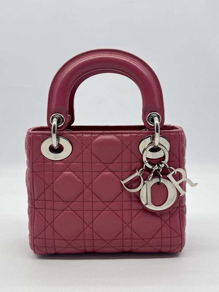 Dior Lady Dior Mini Lambskin Pink SHW