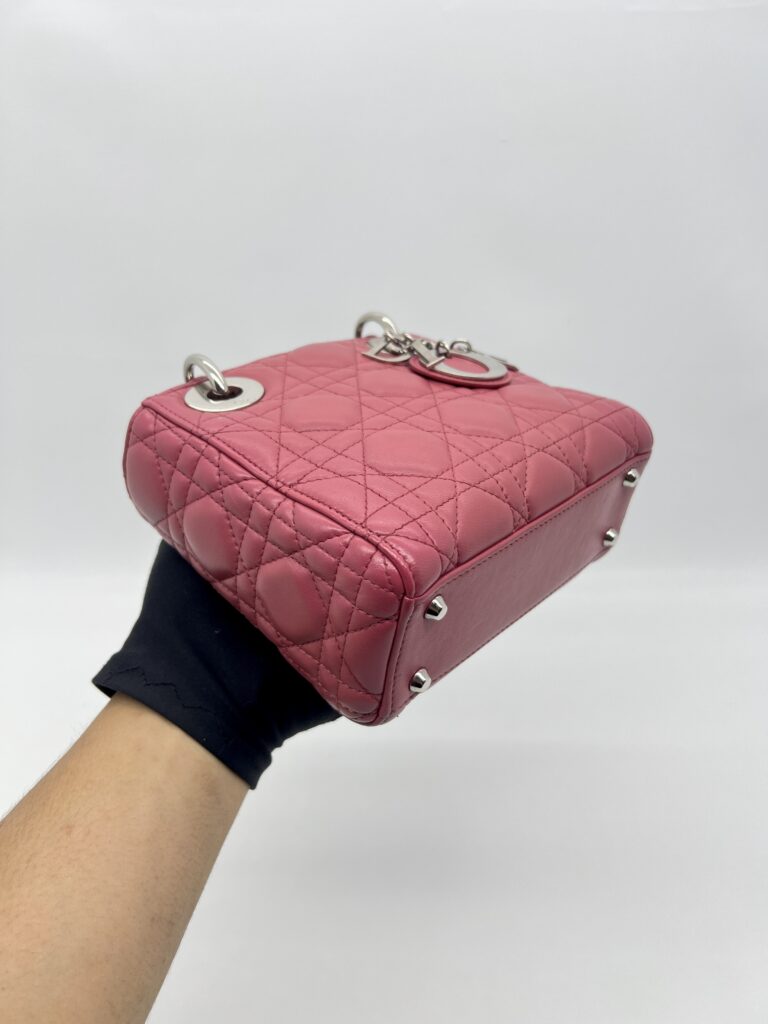 Dior Lady Dior Mini Lambskin Pink SHW