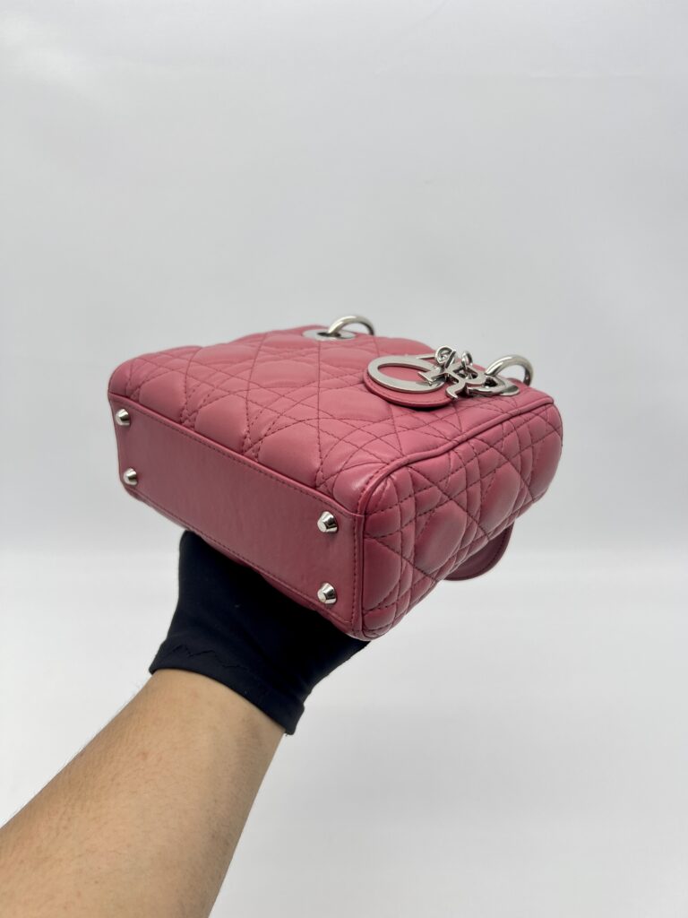 Dior Lady Dior Mini Lambskin Pink SHW