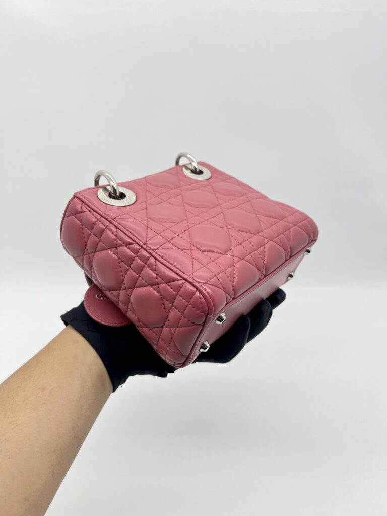 Dior Lady Dior Mini Lambskin Pink SHW
