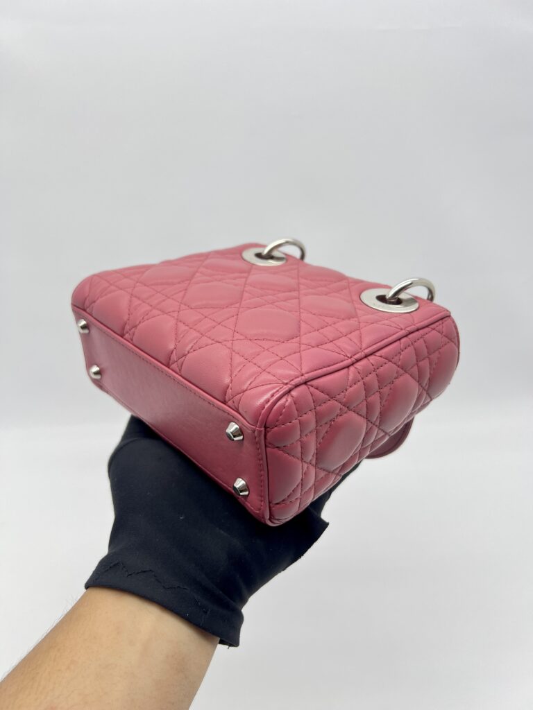 Dior Lady Dior Mini Lambskin Pink SHW
