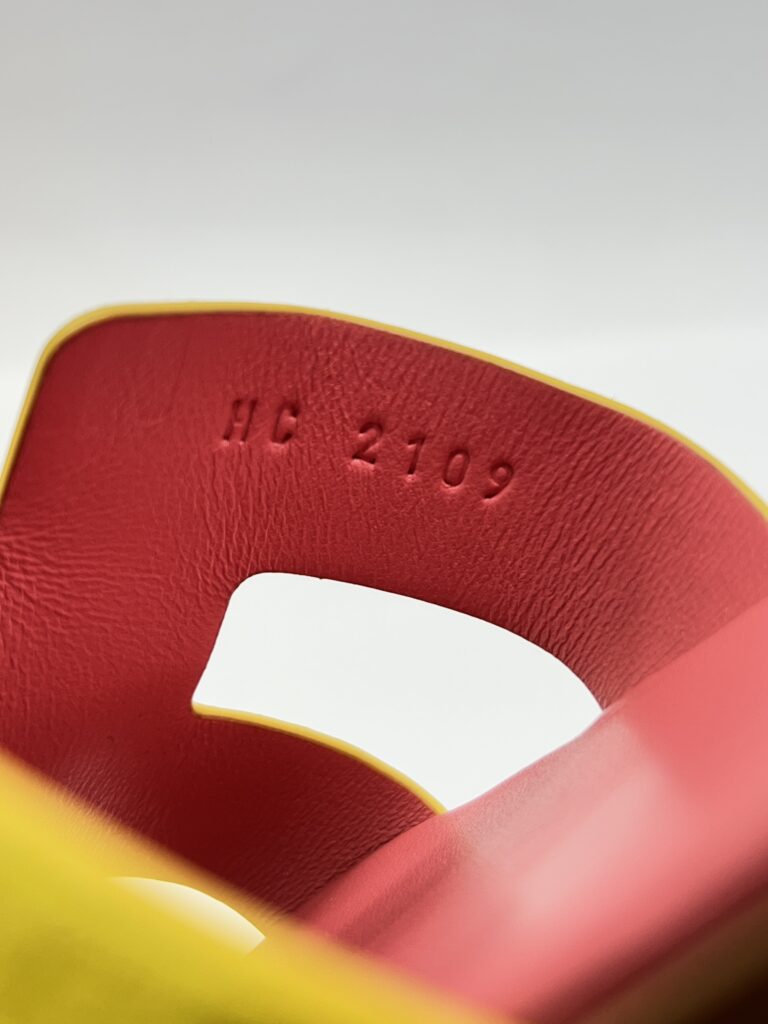 Hermes Oran Yellow Suede Pink Sole