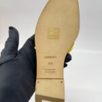 Hermes Oran Yellow Suede Pink Sole