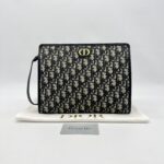 Dior 30 Montaigne Dea Pouch Blue Oblique Canvas GHW