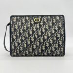 Dior 30 Montaigne Dea Pouch Blue Oblique Canvas GHW