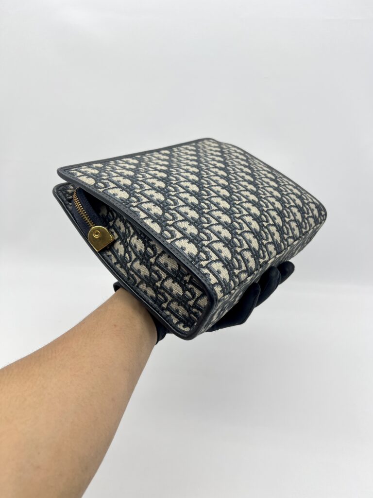 Dior 30 Montaigne Dea Pouch Blue Oblique Canvas GHW