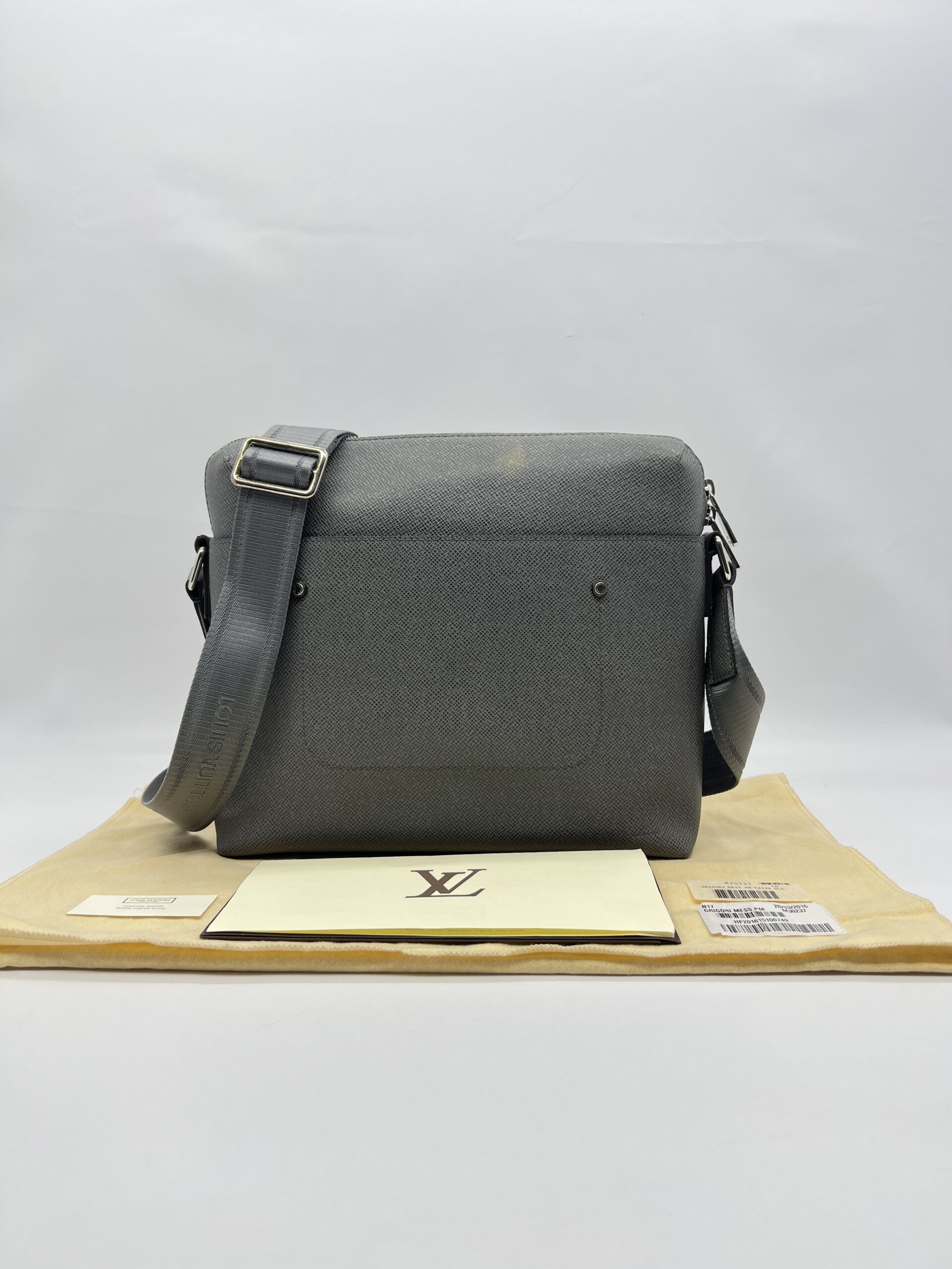 Louis Vuitton Grigori Messenger PM Taiga Grey SHW