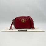 Gucci Mini Marmont Camera Bag Red GHW