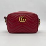 Gucci Mini Marmont Camera Bag Red GHW