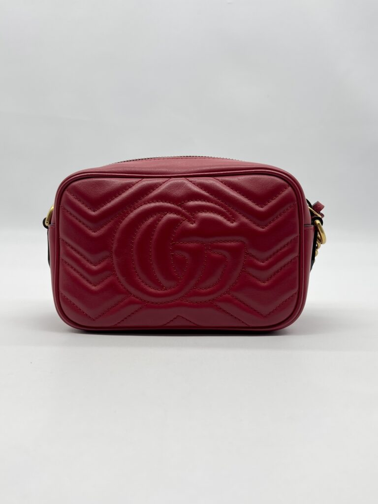 Gucci Mini Marmont Camera Bag Red GHW