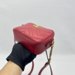Gucci Mini Marmont Camera Bag Red GHW