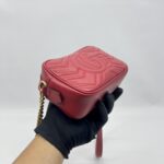 Gucci Mini Marmont Camera Bag Red GHW
