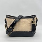 Chanel Gabrielle Small Beige Black
