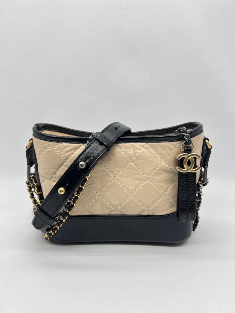 Chanel Gabrielle Small Beige Black