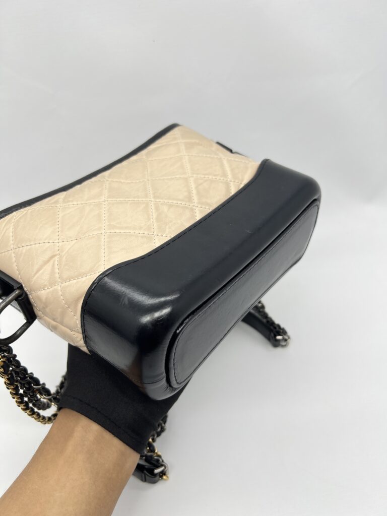 Chanel Gabrielle Small Beige Black