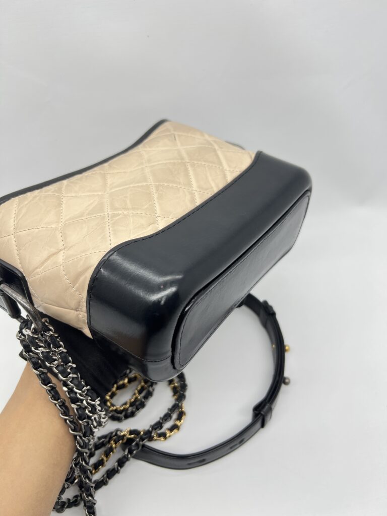 Chanel Gabrielle Small Beige Black