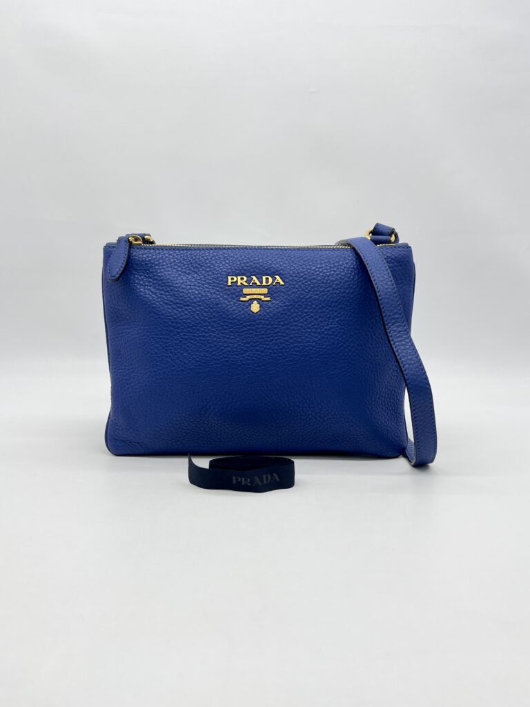 Prada Vitello Phenix Blue GHW