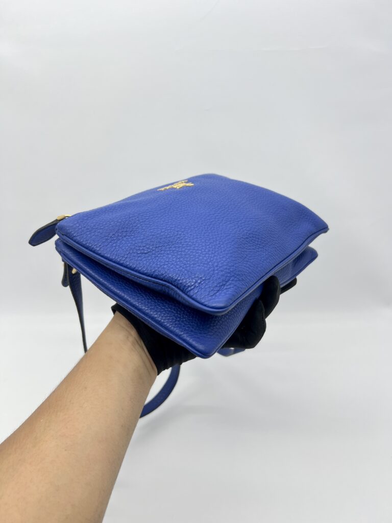 Prada Vitello Phenix Blue GHW