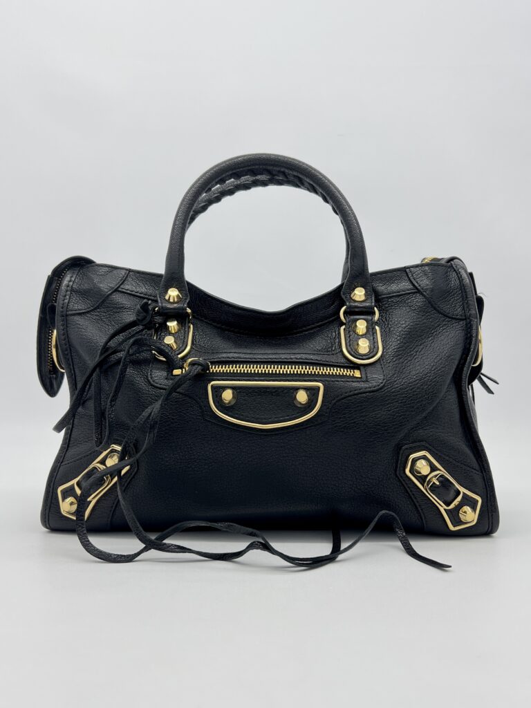 Balenciaga City Small Edge Chevre Black GHW