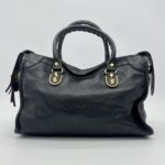 Balenciaga City Small Edge Chevre Black GHW